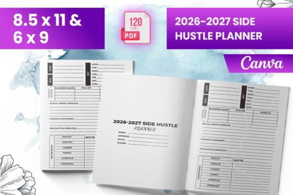 2026-2027 Side Hustle Planner KDP