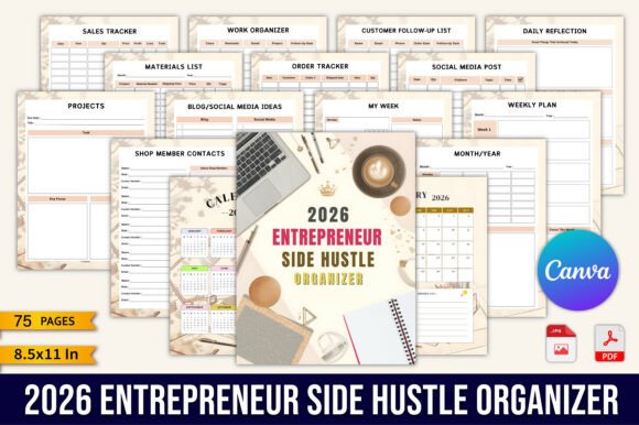 2026 Entrepreneur Side Hustle Organizer