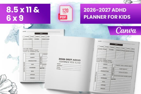 2026–2027 ADHD Planner for Kids KDP