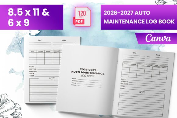 2026–2027 Auto Maintenance Log Book–KDP