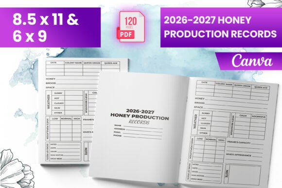 2026–2027 Honey Production Records KDP: Your All-in-One Canva Template for Professional Beekeeping Journals