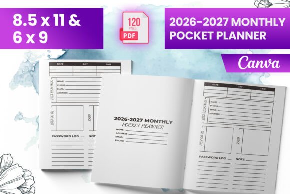 2026–2027 Monthly Pocket Planner for KDP & Canva: Your All-in-One Printable & Publishable Planning Solution