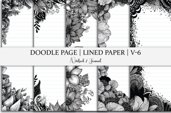 Doodle Page Lined Paper Notebook