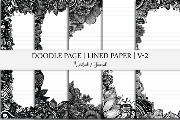 Lined Paper Doodle Page Journal