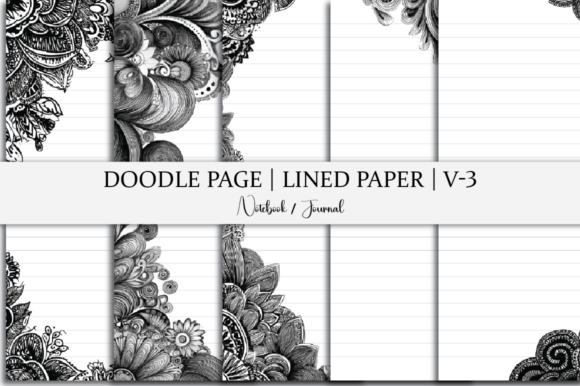 Lined Paper Doodle Page Notebook
