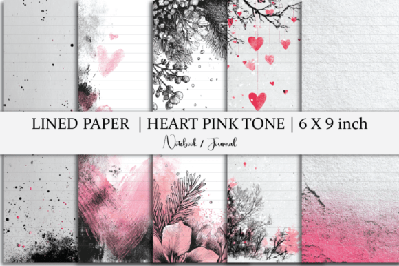 Lined Paper Notebook Heart Pink Tone: A Thoughtful Digital Journaling Companion
