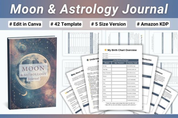 🌙 Moon Astrology Journal: Align Your Inner Rhythms with the Cosmic Tide